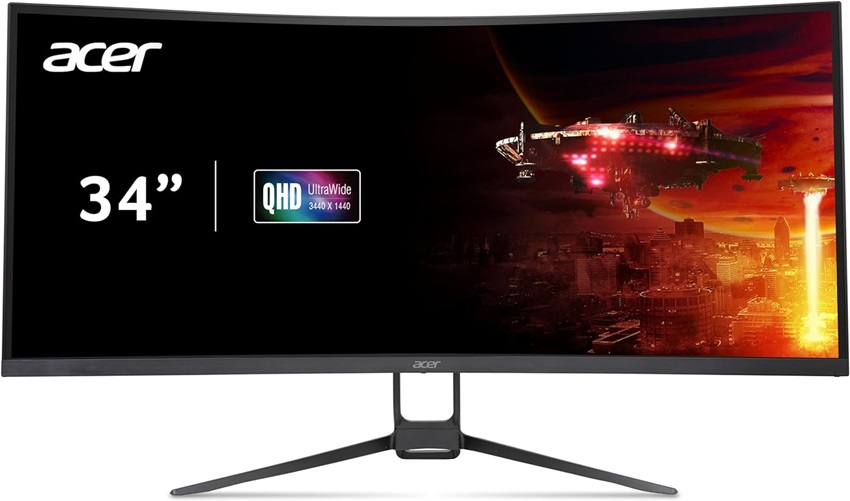 Acer Nitro EDA343CUR V3bmiippx 34-Inch UWQHD Curved Gaming Monitor