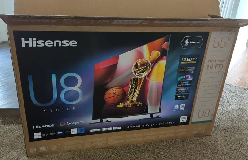 Hisense 55U8N 55-Inch Mini-LED ULED 4K Google TV (U8 Series) 